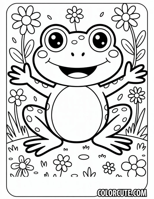 Cute Frog Coloring Pages | Free PDF Printables