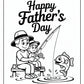 Fathers Day Fishing Coloring Pages | Free PDF Printables