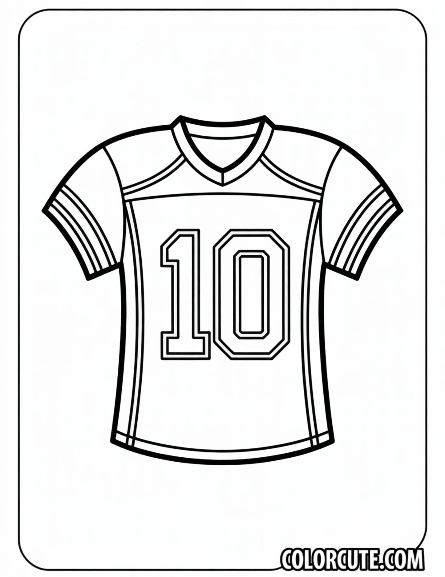 Football Shirt Coloring Pages | Free PDF Printables