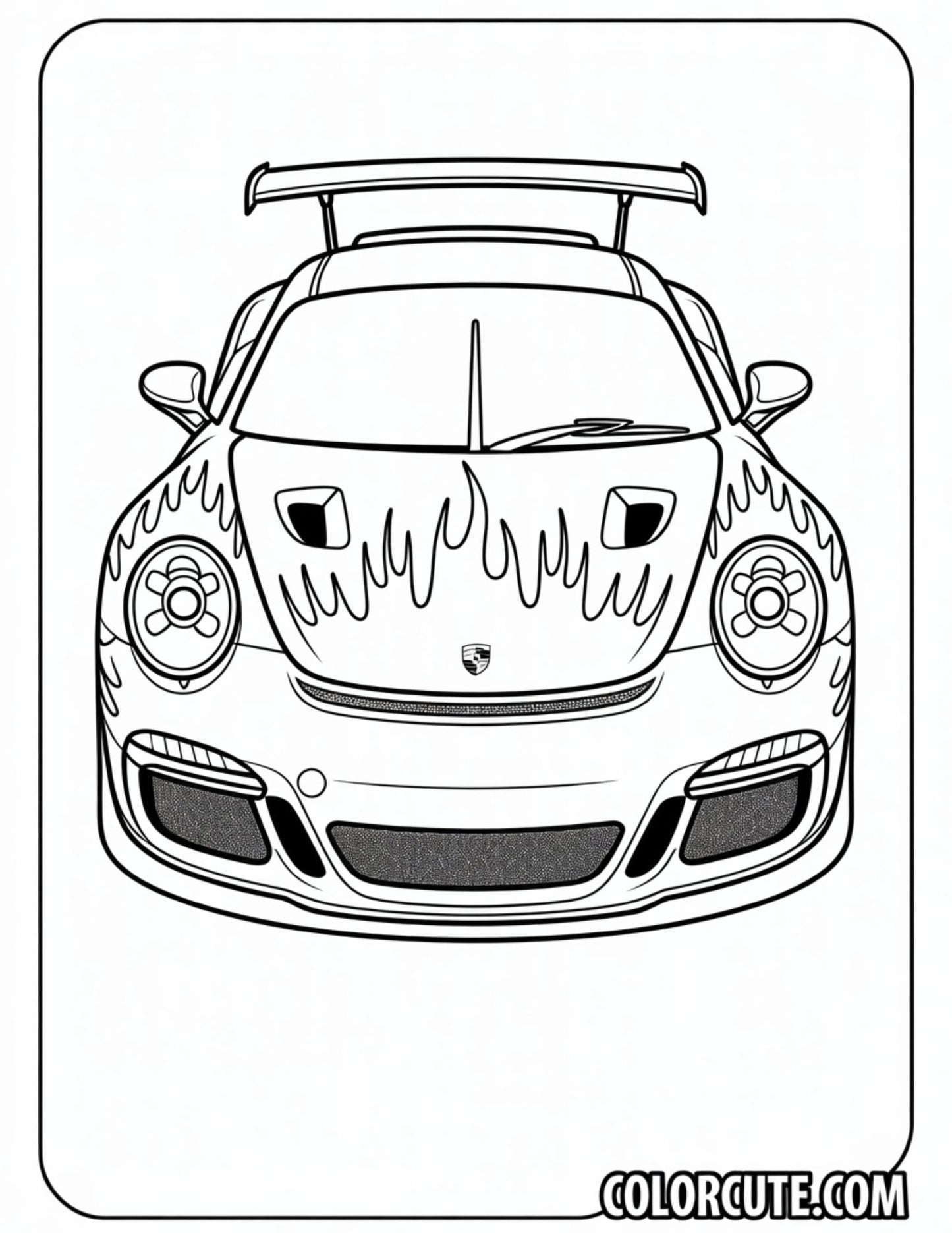 GT3 Porsche Coloring Pages | Free PDF Printables