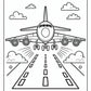 Jumbo Jet Airplane Coloring Pages | Free PDF Printables