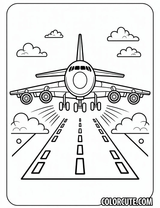 Jumbo Jet Airplane Coloring Pages | Free PDF Printables