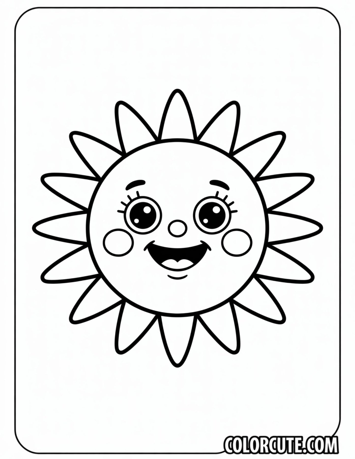Little Sun Coloring Page | Free PDF Printables