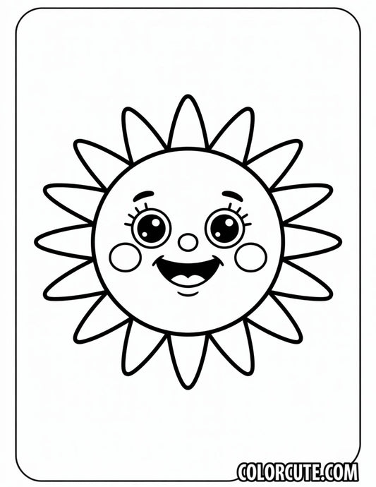 Little Sun Coloring Page | Free PDF Printables