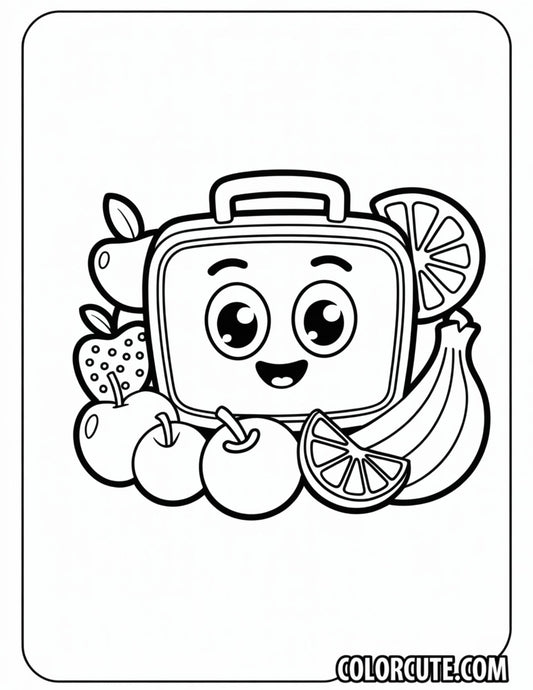 Lunch Box Back to School Coloring Pages | Free PDF Printables