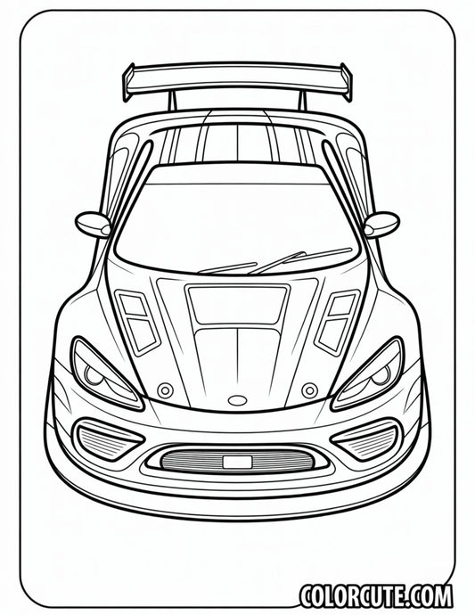 Racing Car Coloring Page | Free PDF Printables
