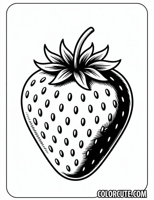 Ripe Strawberry Coloring Pages – Free PDF Printables