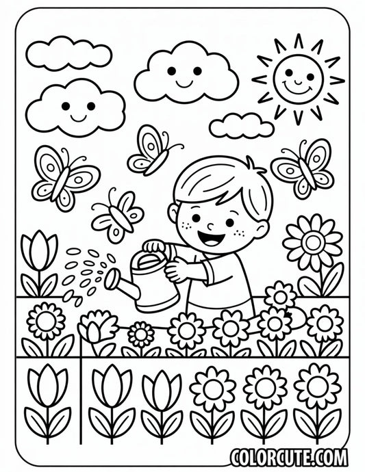 Spring Preschool Coloring Pages | Free PDF Printables