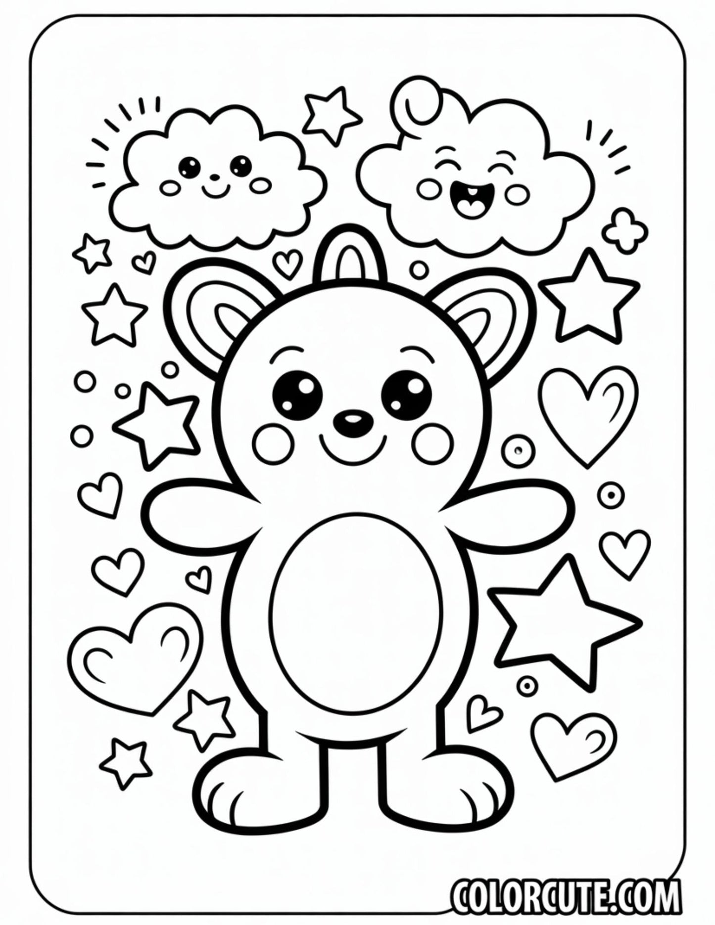 Wonderful Valentine Kawaii Coloring Pages | Free PDF Printables