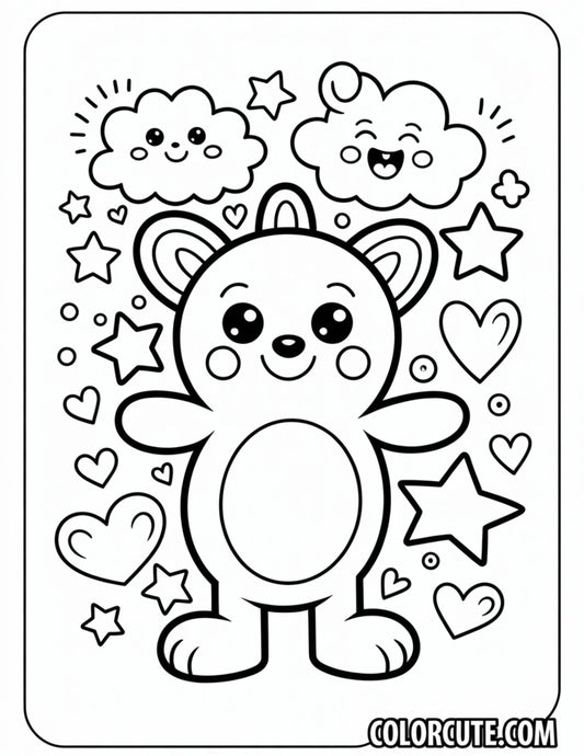 Wonderful Valentine Kawaii Coloring Pages | Free PDF Printables