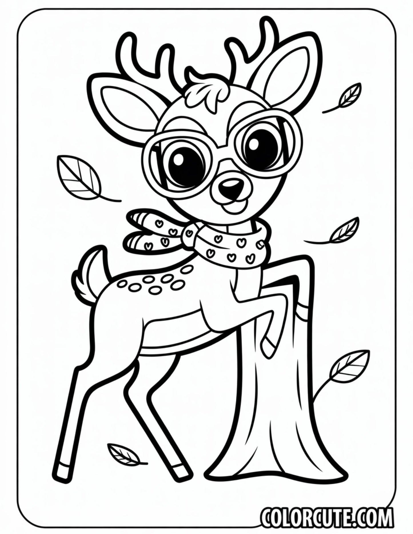 Cool Deer Coloring Pages - Free PDF Printables