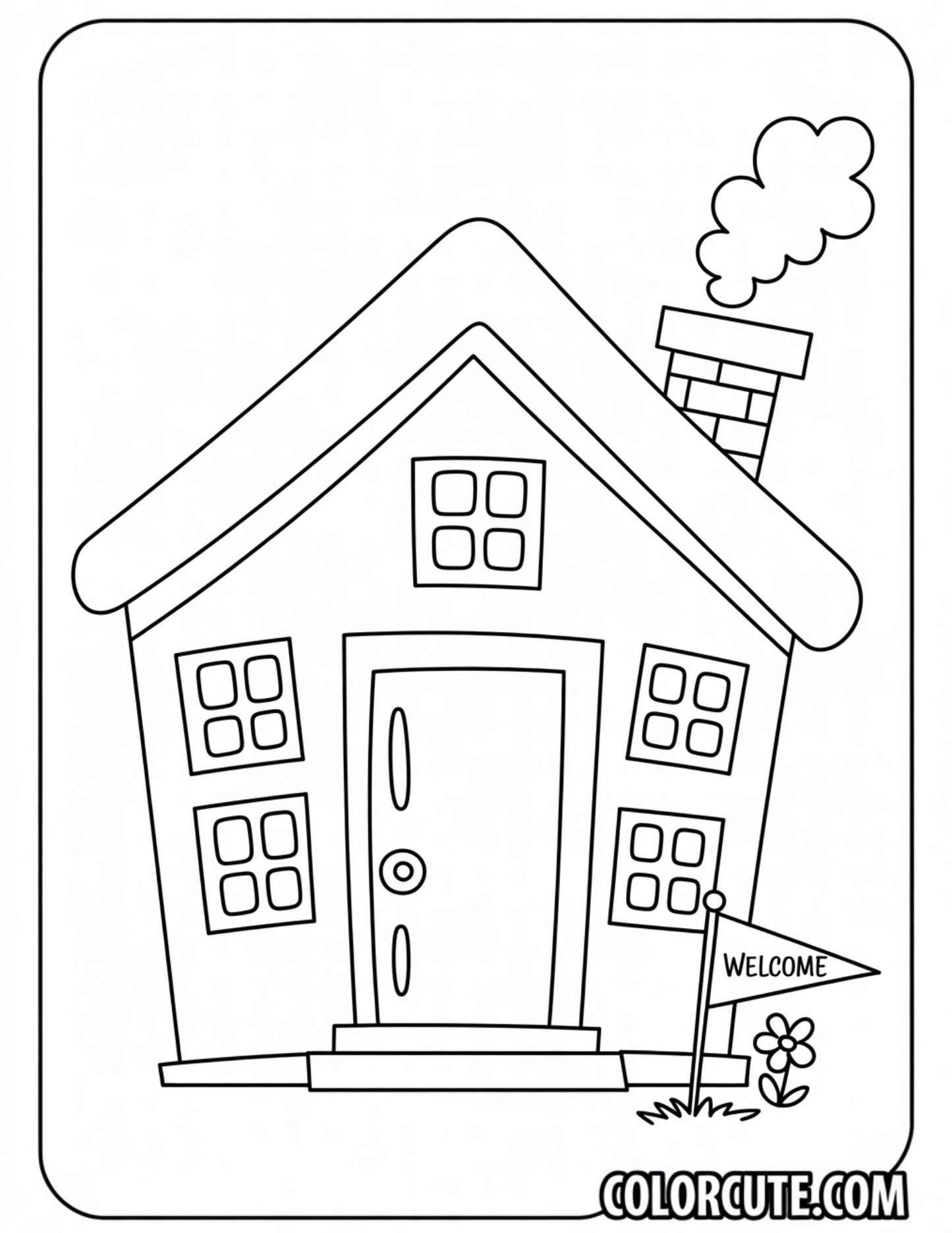 Fairy House Coloring Pages | Free PDF Printables