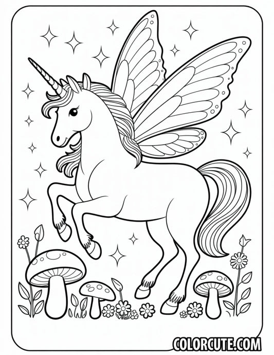 Fairy Unicorn Coloring Pages | Free PDF Printables
