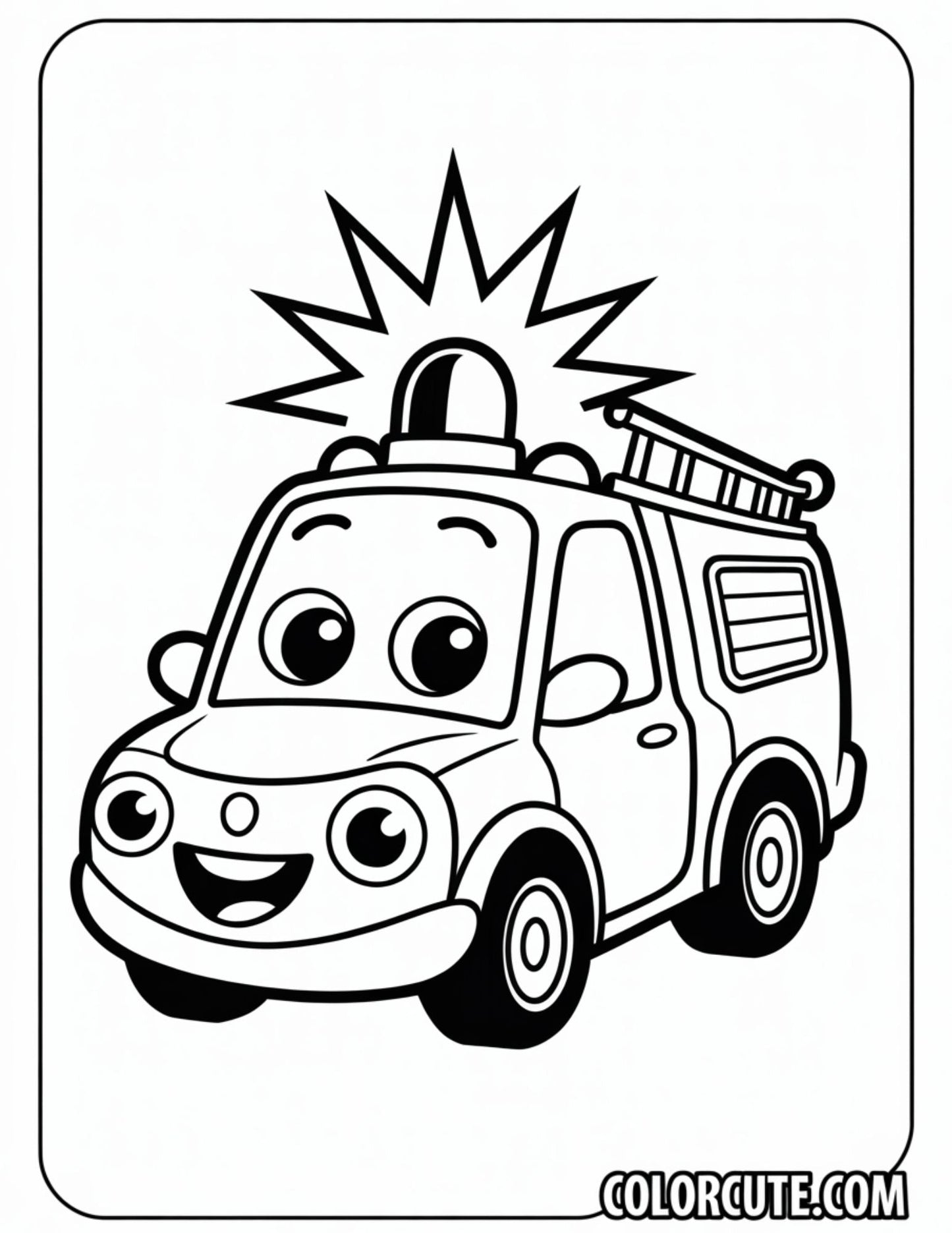 Firefighter Fire Truck Coloring Pages | Free PDF Printables