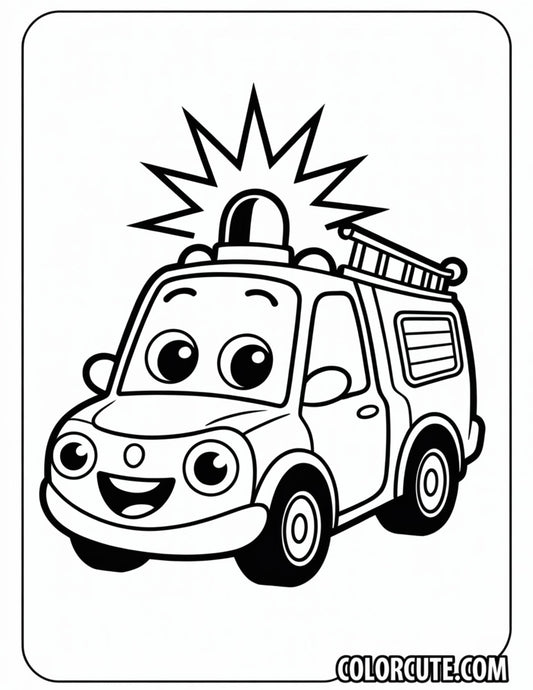Firefighter Fire Truck Coloring Pages | Free PDF Printables