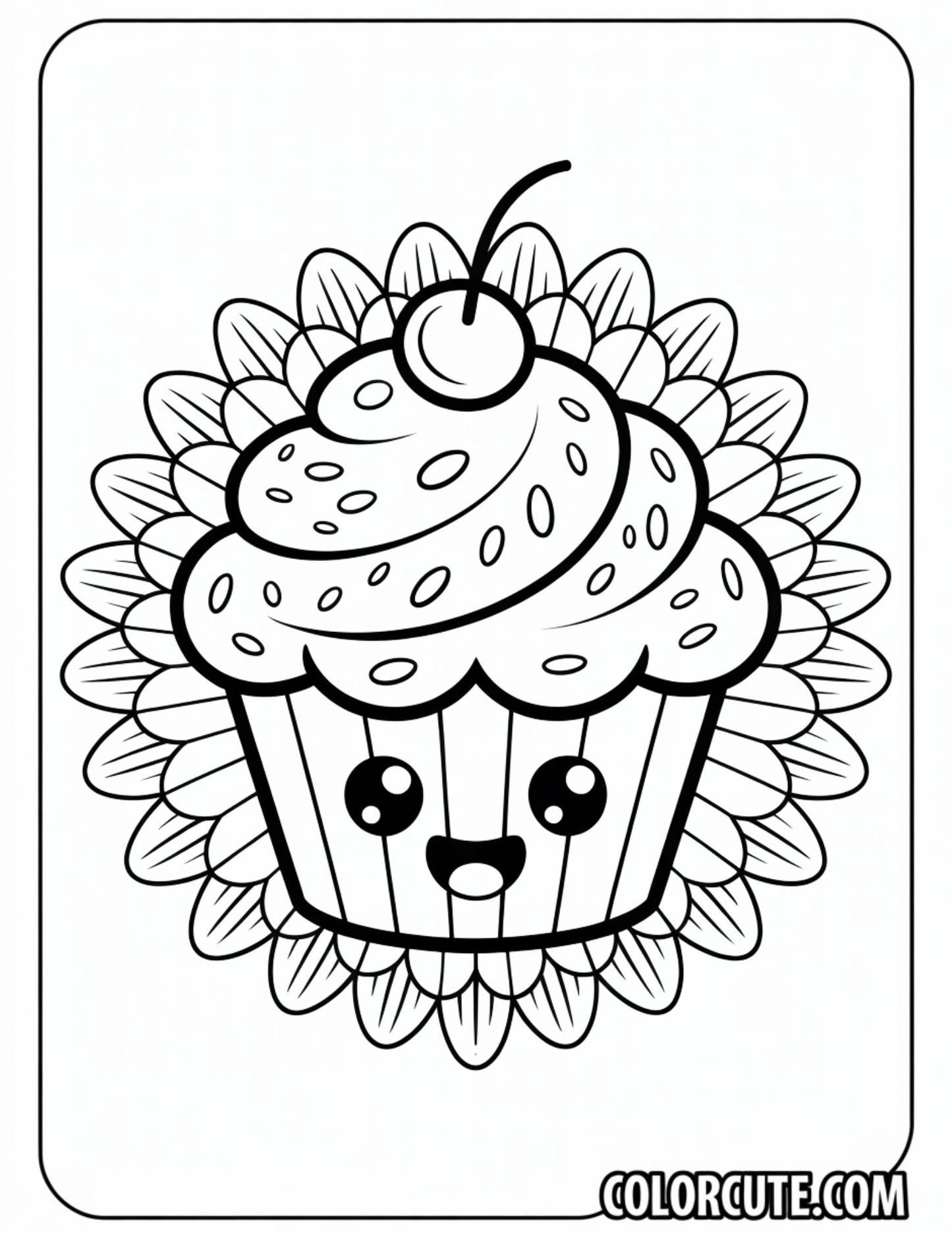 Fun Cupcake Mandala Coloring Pages | Free PDF Printables