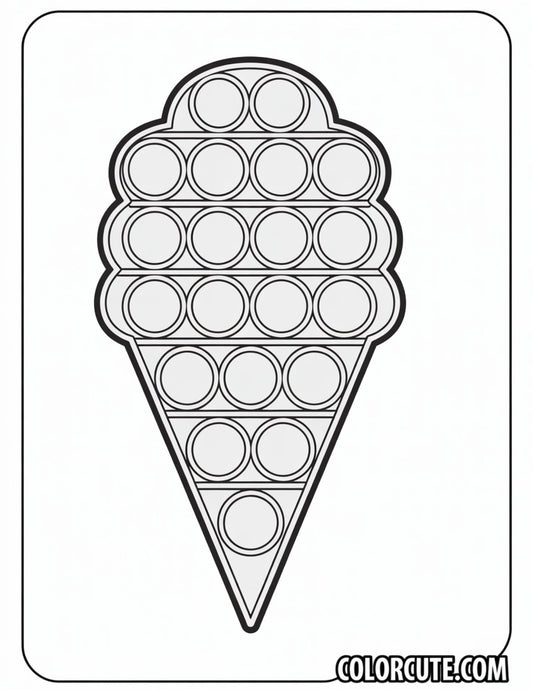 Ice Cream Pop It Coloring Page | Free PDF Printables