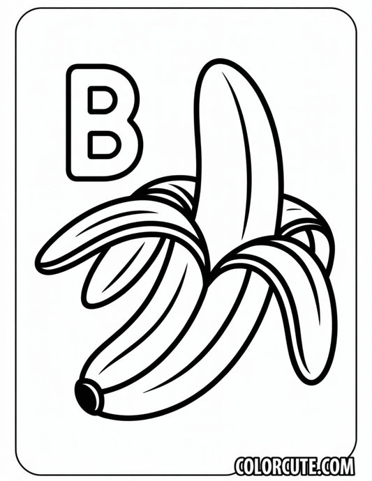 Kids Banana Coloring Pages | Free PDF Printables
