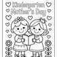 Kindergarten Mothers Day Coloring Pages Free PDF Printables