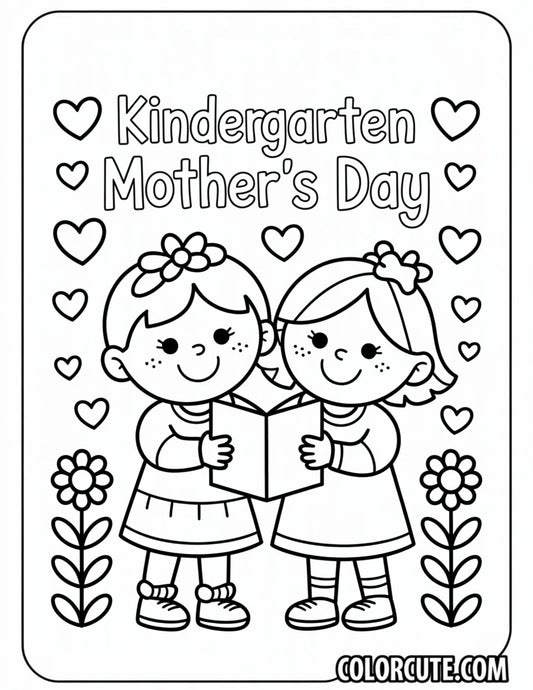 Kindergarten Mothers Day Coloring Pages Free PDF Printables