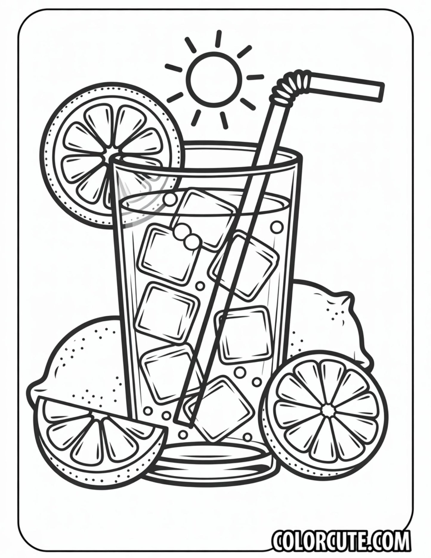 Lemonade Summer Coloring Pages | Free PDF Printables