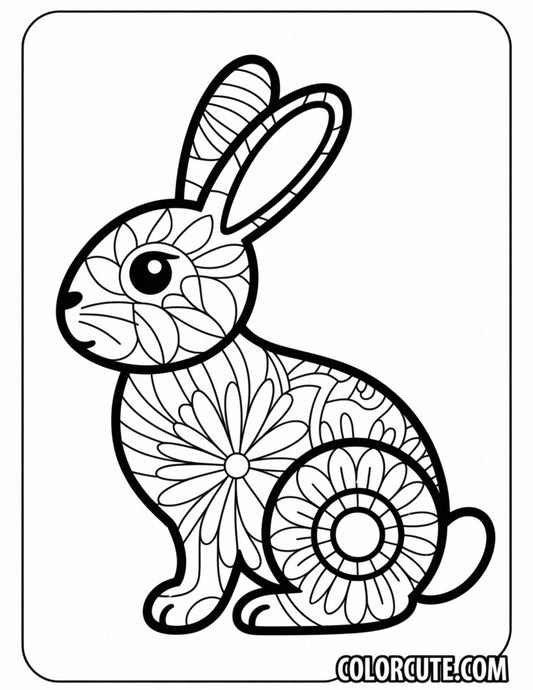 Mandala Bunny Coloring Pages | Free PDF Printables
