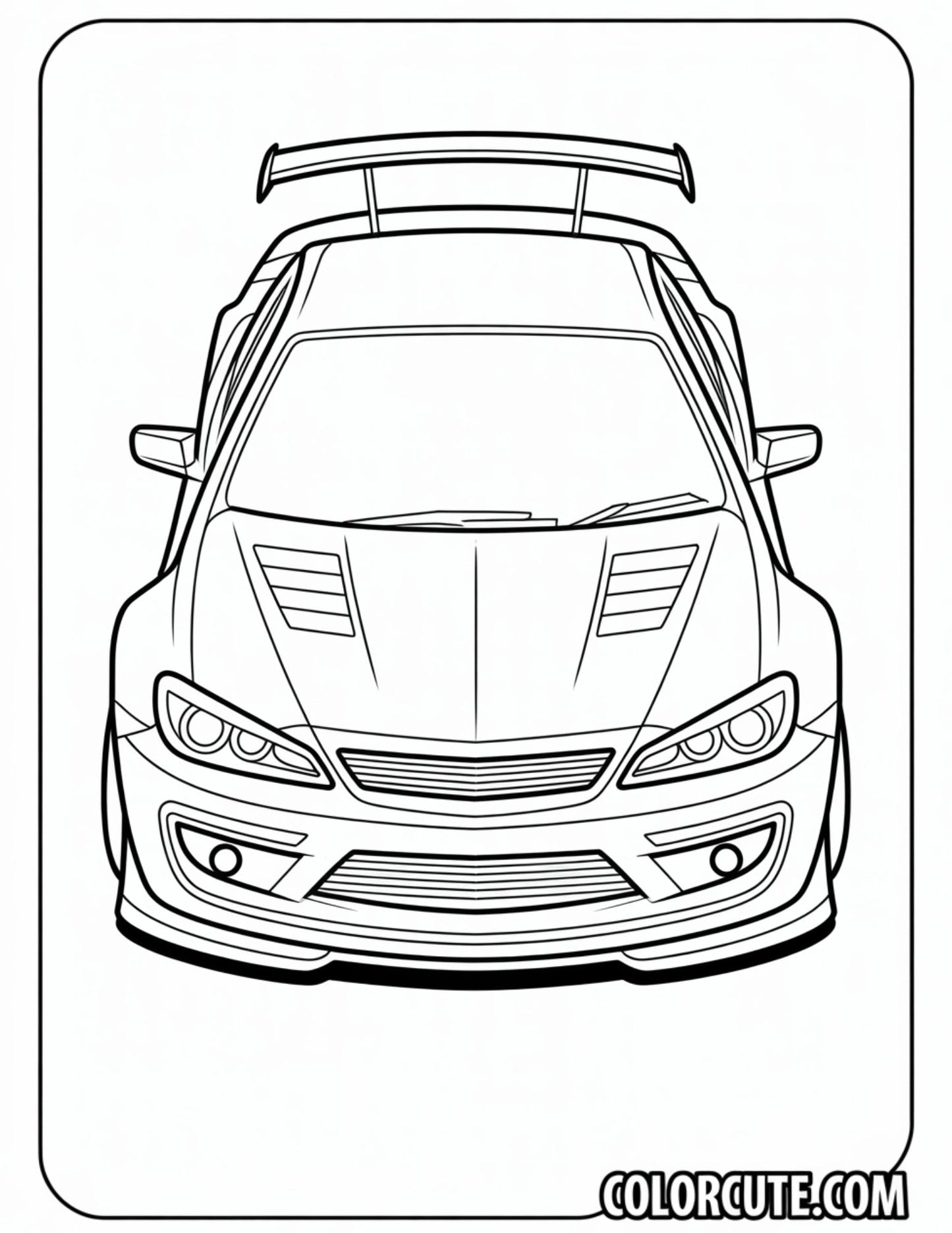 Modified Car Coloring Pages | Free PDF Printables