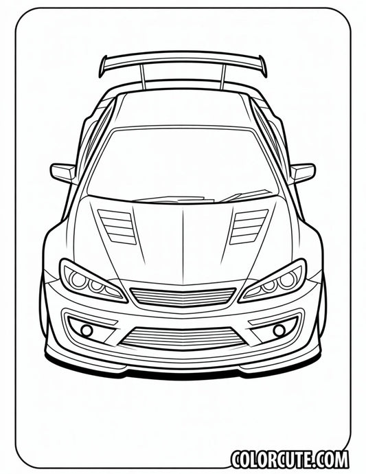 Modified Car Coloring Pages | Free PDF Printables