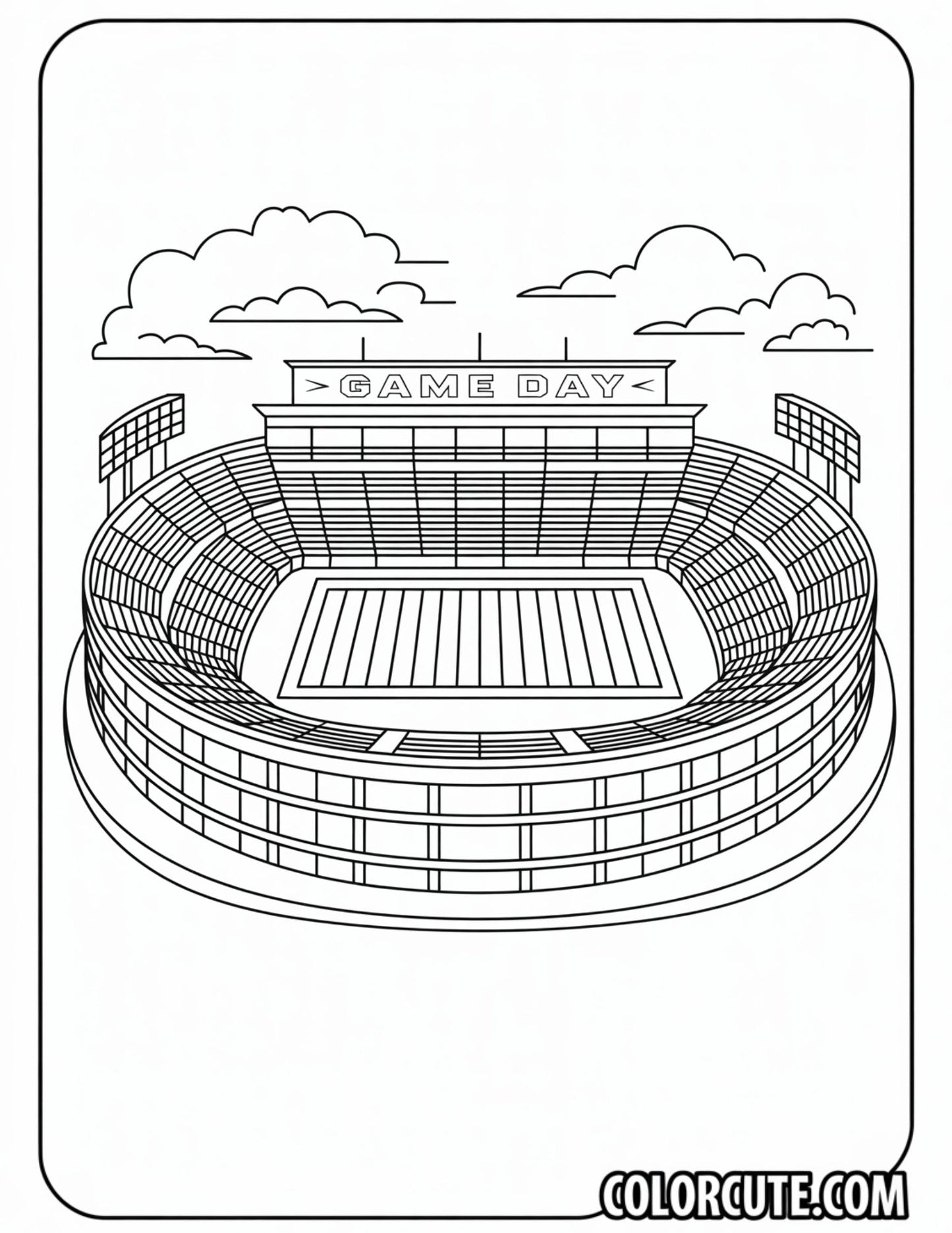 NFL Stadium Coloring Pages | Free PDF Printables
