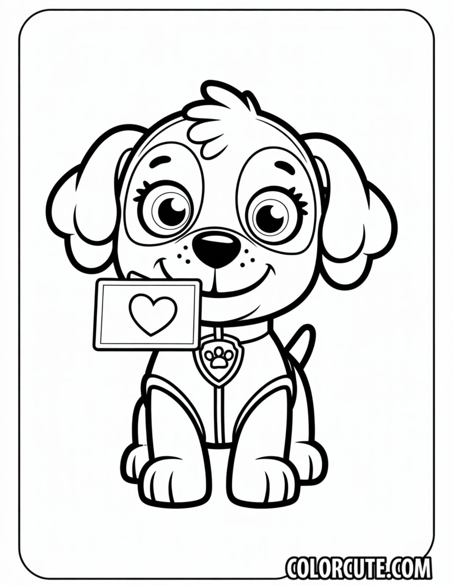 Paw Patrol Valentine Coloring Pages | Free PDF Printables