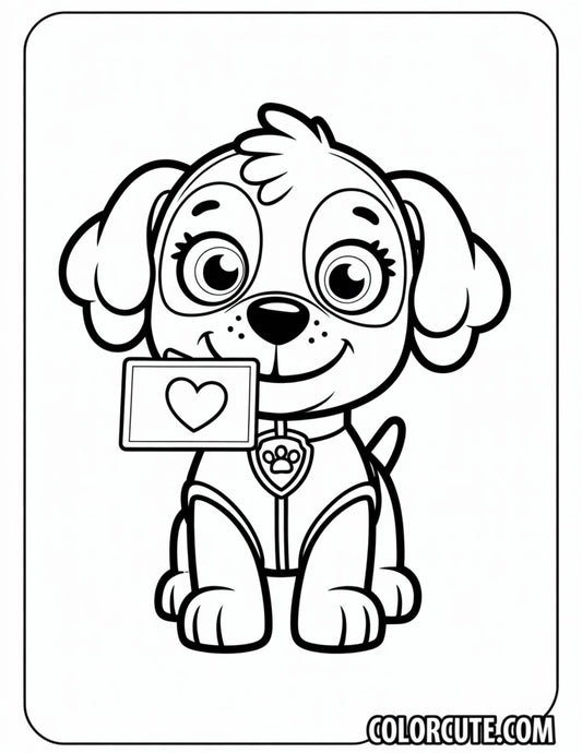 Paw Patrol Valentine Coloring Pages | Free PDF Printables