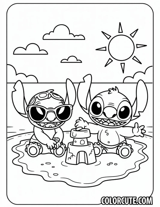 Summer Lilo and Stitch Coloring Pages | Free PDF Printables