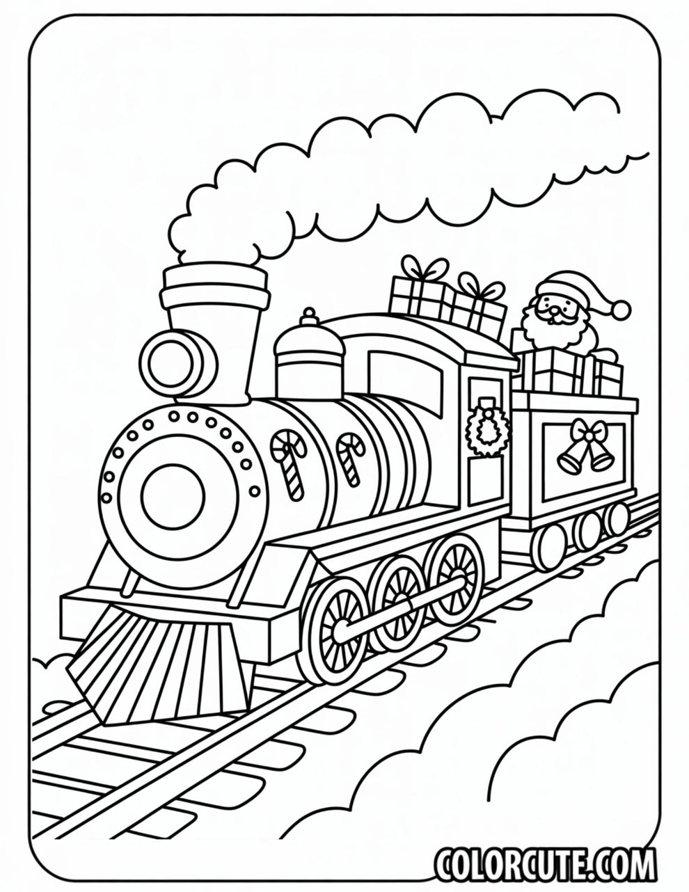 Train Coloring Page - Free PDF Printables – Color Cute - Free Coloring ...