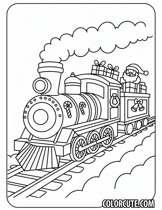 Train Coloring Page - Free PDF Printables