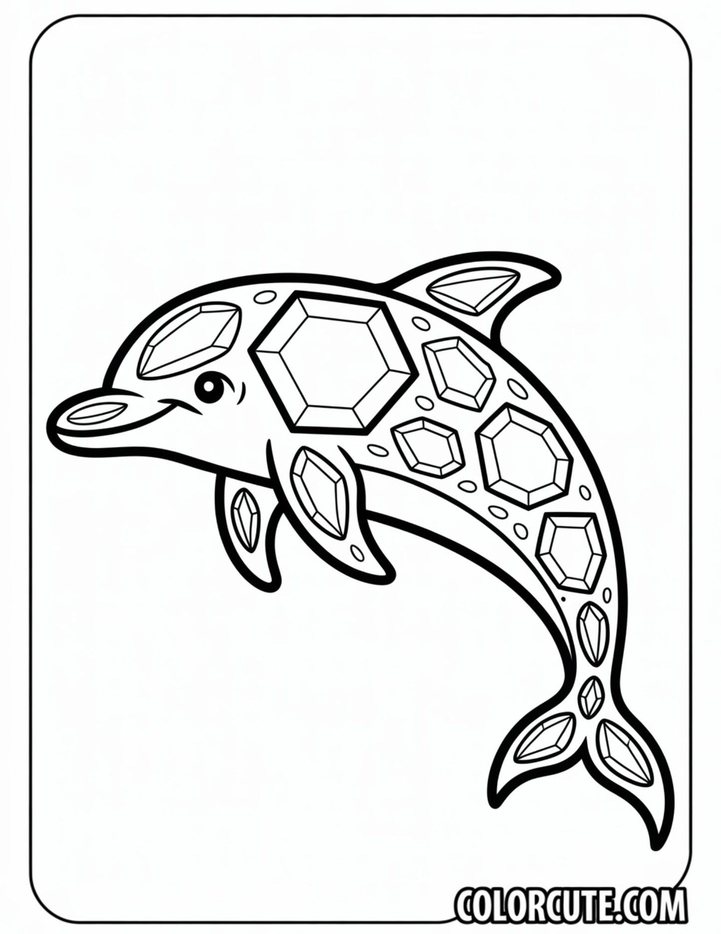 Tribal Style Dolphin Coloring Page | Free PDF Printables