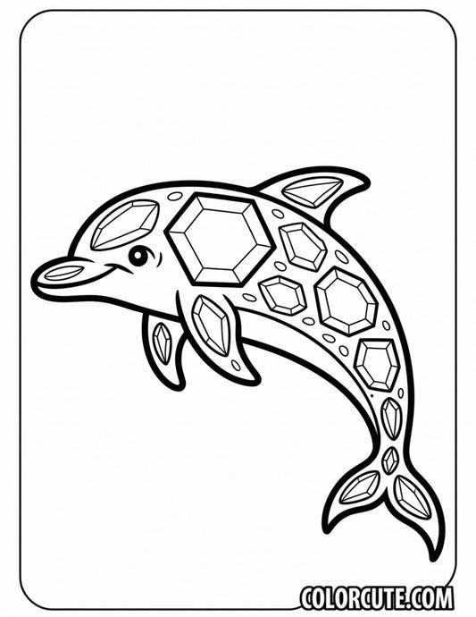 Tribal Style Dolphin Coloring Page | Free PDF Printables