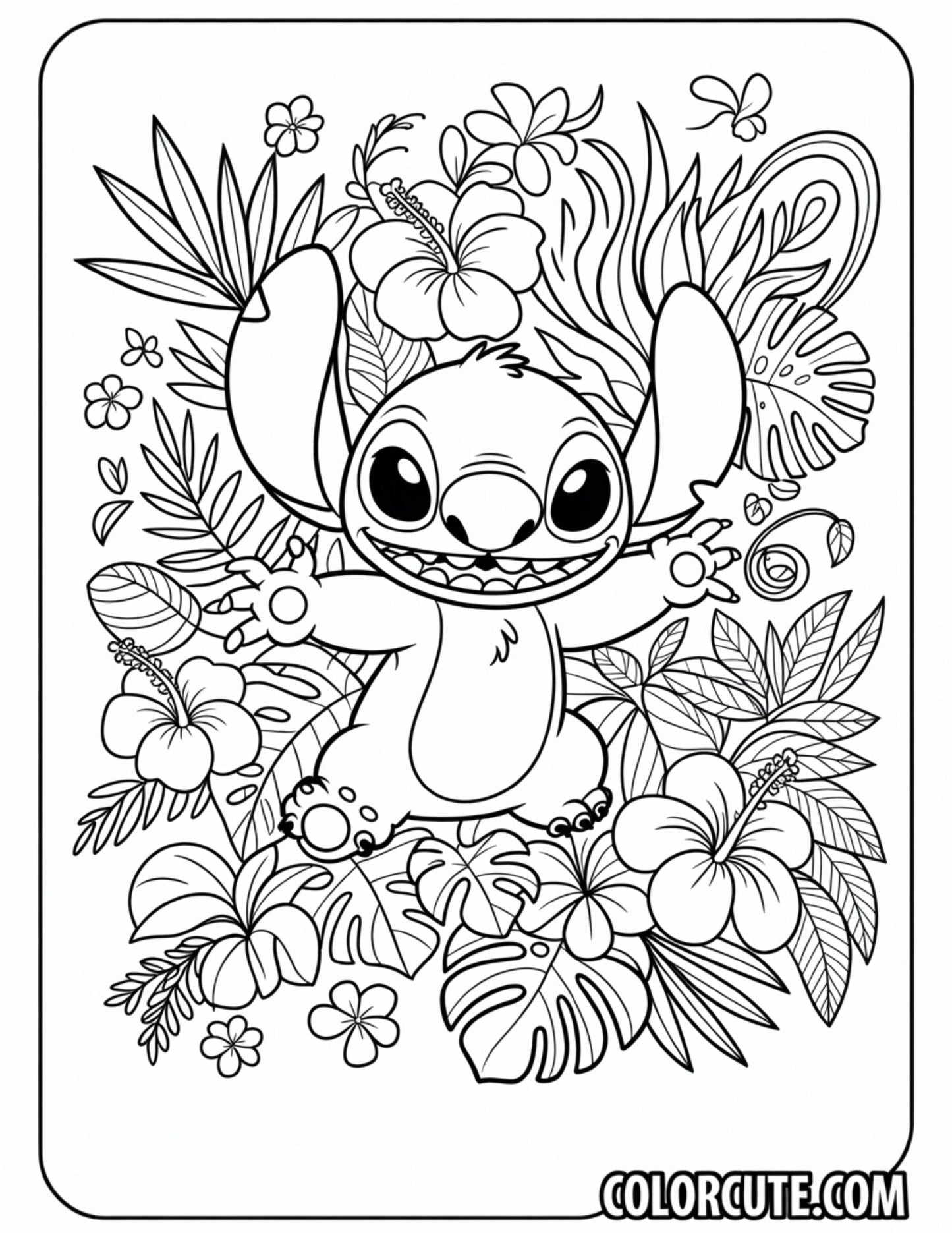 Adult Stitch Coloring Page | Free PDF Printables