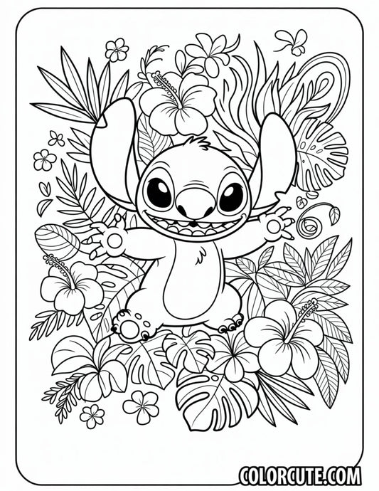 Adult Stitch Coloring Page | Free PDF Printables