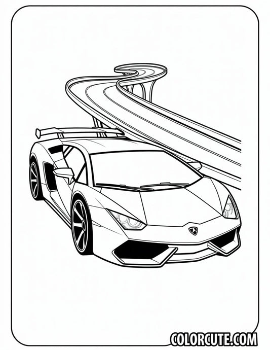 Convertible Lamborghini Coloring Pages - Free PDF Printables