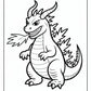 Dragon Godzilla Coloring Pages | Free PDF Printables