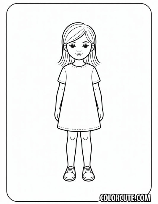 Dress Fashion Girl Coloring Pages | Free PDF Printables