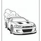 Drift Car Coloring Page | Free PDF Printables