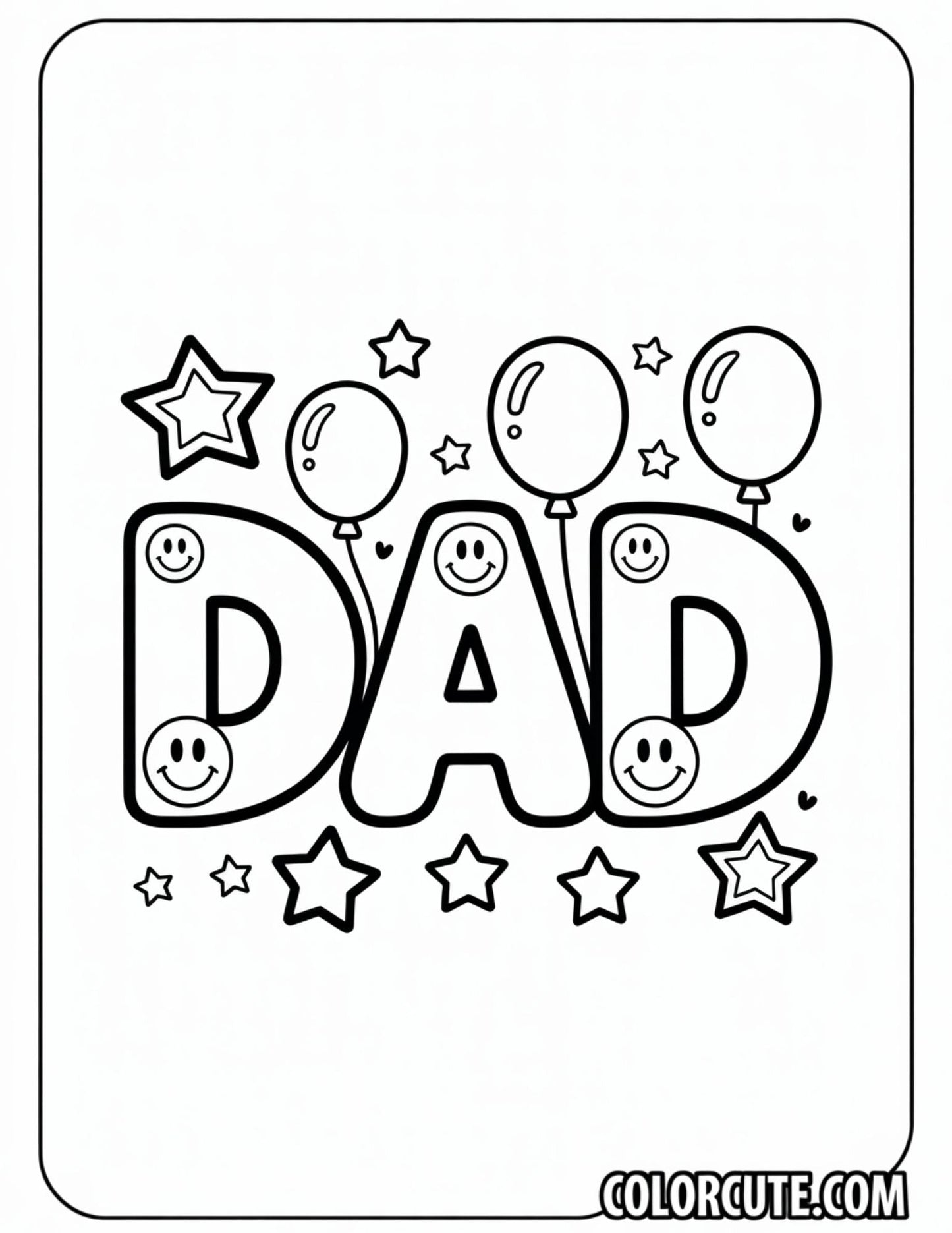 Easy Fathers Day Coloring Pages | Free PDF Printables