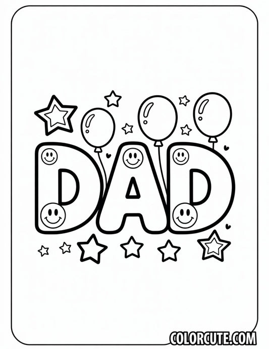 Easy Fathers Day Coloring Pages | Free PDF Printables