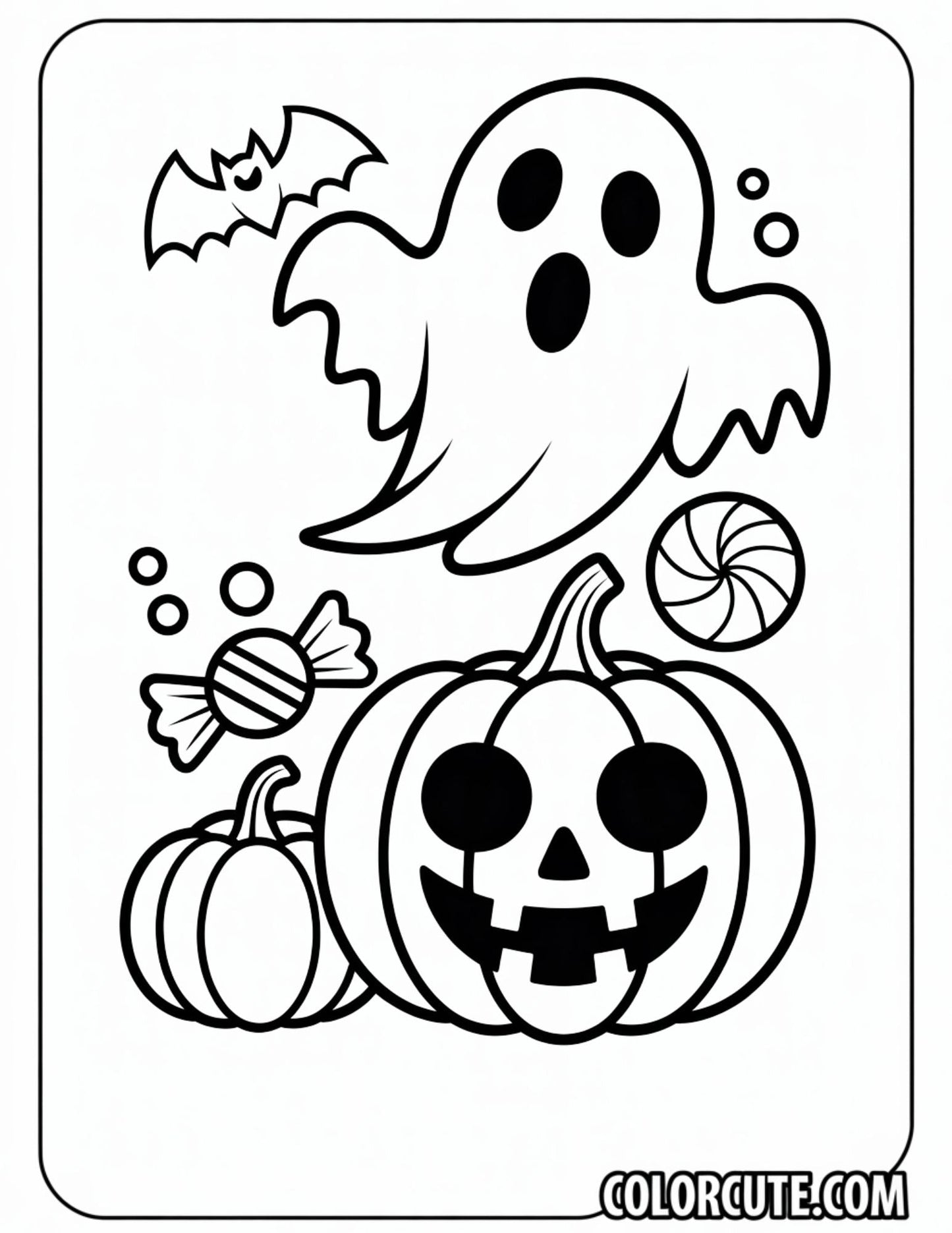 Easy Halloween Coloring Page | Free PDF Printables