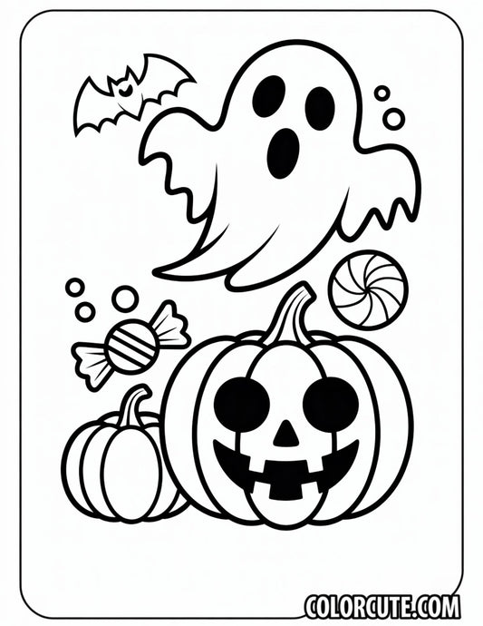 Easy Halloween Coloring Page | Free PDF Printables