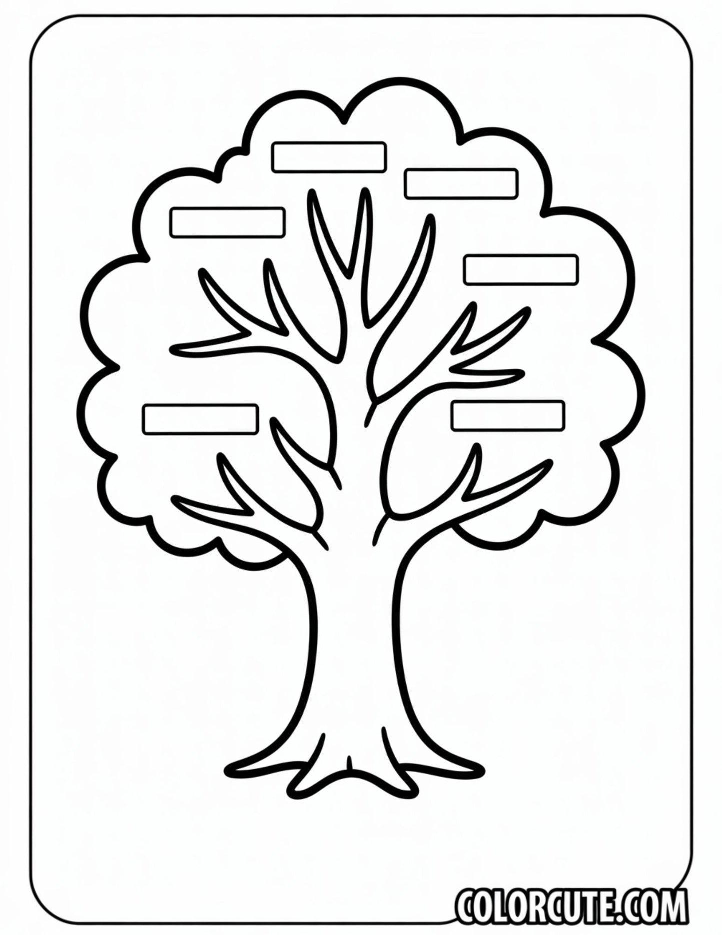 Family Tree Coloring Pages - Free PDF Printables