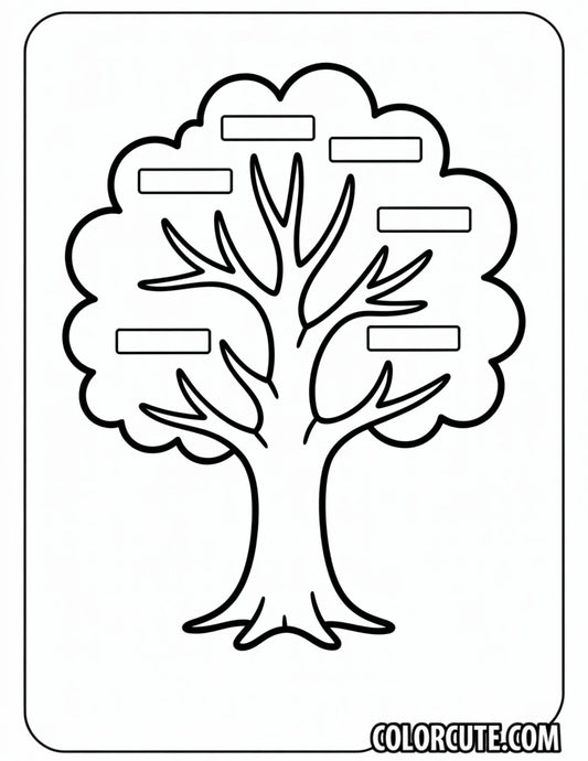 Family Tree Coloring Pages - Free PDF Printables