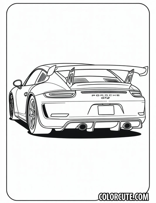 GT2 Porsche Coloring Pages | Free PDF Printables