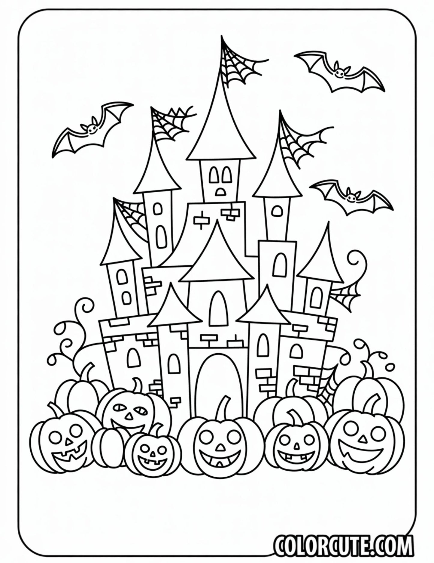 Halloween Disney Castle Coloring Page | Free PDF Printables